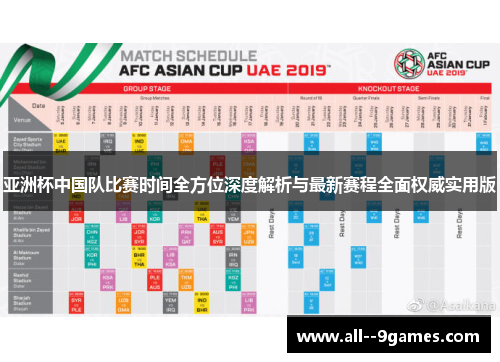 亚洲杯中国队比赛时间全方位深度解析与最新赛程全面权威实用版 亚洲杯中国队比赛时间全方位深度解析与最新赛程全面权威实用版