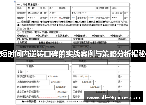 短时间内逆转口碑的实战案例与策略分析揭秘 短时间内逆转口碑的实战案例与策略分析揭秘